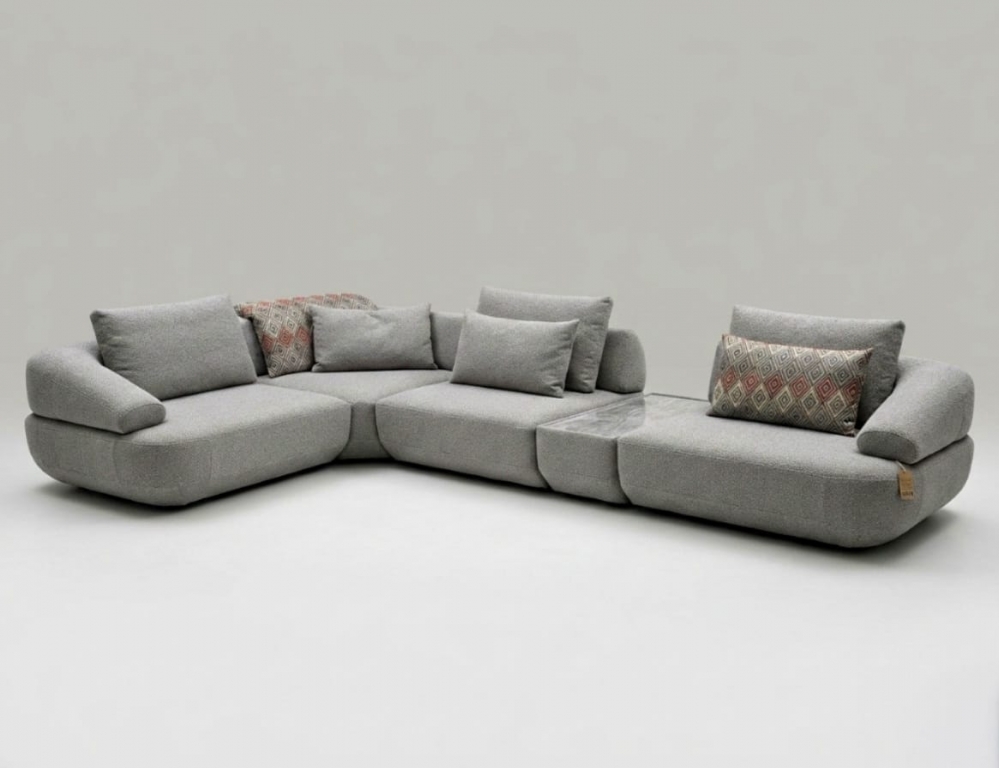 ARISconcept Lunari narożnik 259x405 cm BF stolik blat marmurowy